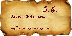 Salzer Gyöngyi névjegykártya